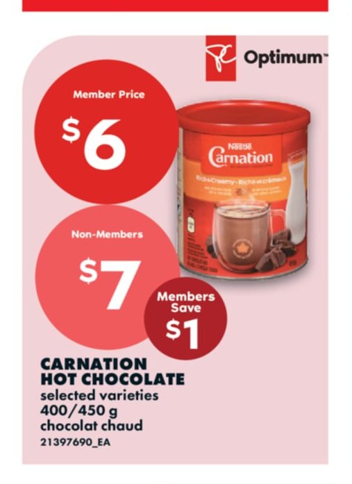 CARNATION HOT CHOCOLATE, 400/450 G