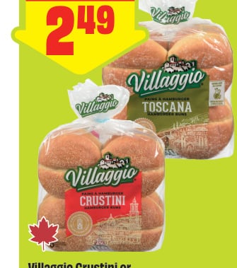 Villaggio Crustini or Toscana Buns 6-8 pk