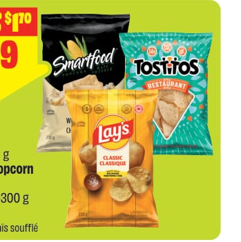 Lay's Potato Chips, Smartfood Popcorn or Tostitos