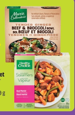 Healthy Choice Gourmet Steamers or Marie Callender's Frozen Entrées