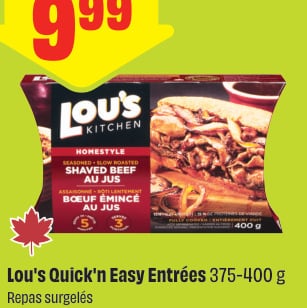 Lou's Quick'n Easy Entrées 375-400 g