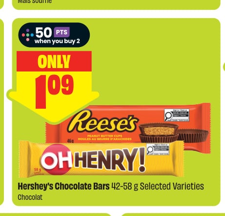 Hershey's Chocolate Bars Selected Varieties