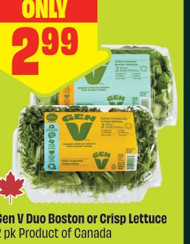 Gen V Duo Boston or Crisp Lettuce Product of Canada