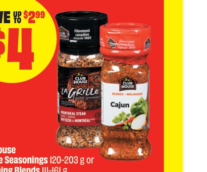 Club House La Grille Seasonings or Seasoning Blends