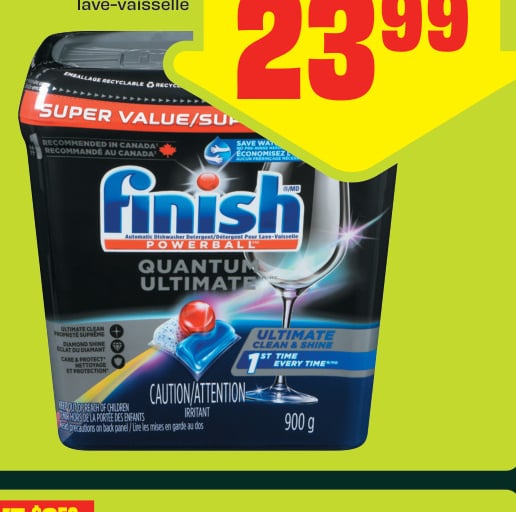 Finish Dishwashing Tabs 60-105 pk