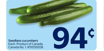 Seedless cucumbers