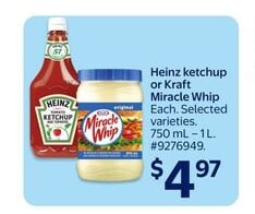 Heinz ketchup or Kraft Miracle Whip