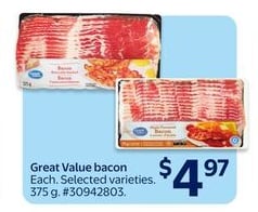 Great Value bacon