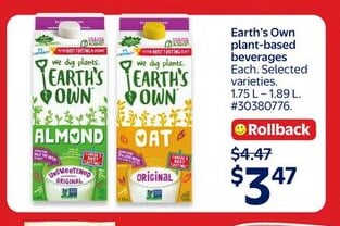 Earth's Own plant-based beverages