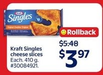 Kraft Singles cheese slices