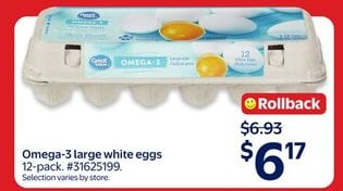 Omega-3 large white eggs
