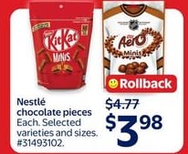 Nestlé chocolate pieces