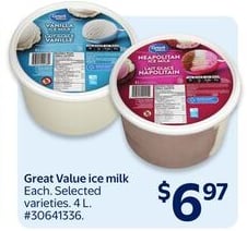Great Value ice milk