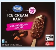 Great Value Milk Chocolatey Almond ice cream bars