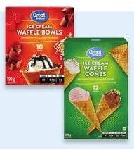 Great Value ice cream waffle bowls or cones