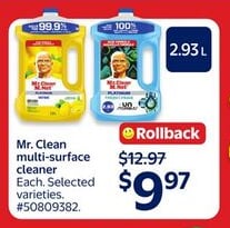 Mr. Clean multi-surface cleaner
