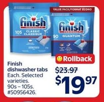 Finish dishwasher tabs