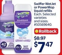 Swiffer WetJet or PowerMop liquid refills