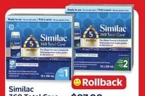 Similac 360 Total Care step 1 or 2 ready to feed formula