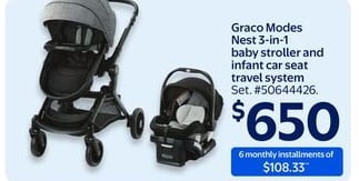 Graco Modes Nest 3-in-1 baby stroller and infant car seat travel system