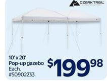 Ozark Trail 10' x 20' pop-up gazebo