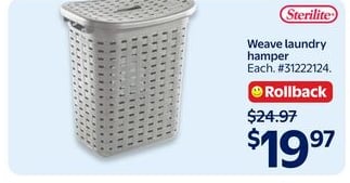 Sterilite weave laundry hamper