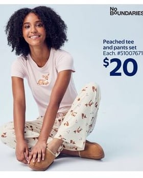 No Boundaries Peached tee and pants set