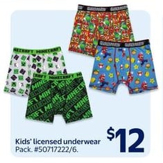 George Kids' licensed underwear