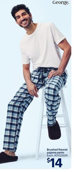 George Brushed flannel pajama pants