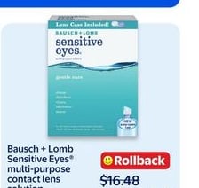 Bausch + Lomb Sensitive Eyes multi-purpose contact lens solution
