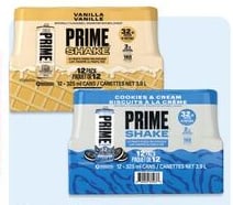 Prime vanilla or cookies & cream protein shakes