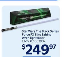 Star Wars The Black Series Force FX Elite Sabine Wren lightsaber