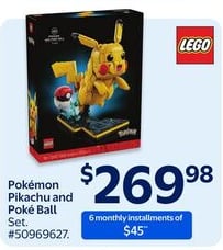 LEGO Pokémon Pikachu and Poké Ball set