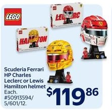 LEGO Scuderia Ferrari HP Charles Leclerc or Lewis Hamilton helmet