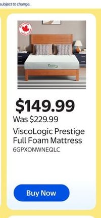 ViscoLogic Prestige Full Foam Mattress