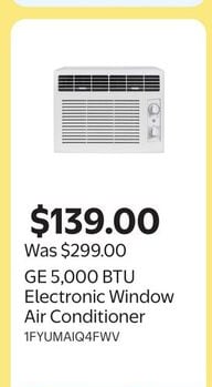 GE 5,000 BTU Electronic Window Air Conditioner