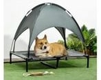 PawHut Elevated Pet Bed with Canopy