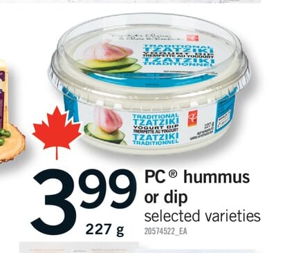 PC® HUMMUS OR DIP, 227 g