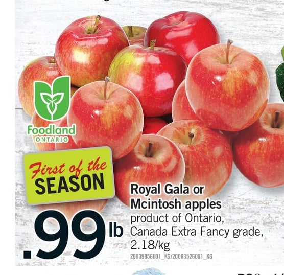 ROYAL GALA OR MCINTOSH APPLES