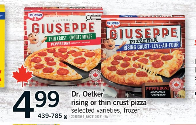 DR. OETKER RISING OR THIN CRUST PIZZA, 439-785 g