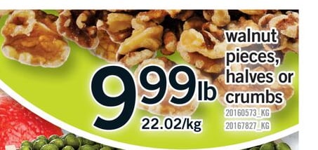 WALNUT PIECES, HALVES OR CRUMBS
