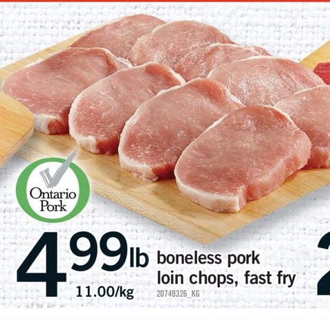 BONELESS PORK LOIN CHOPS, FAST FRY