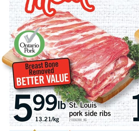 ST. LOUIS PORK SIDE RIBS