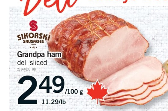 GRANDPA HAM, 11.29/lb