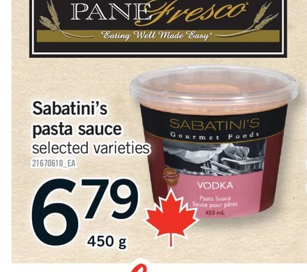 SABATINI'S PASTA SAUCE, 450 G