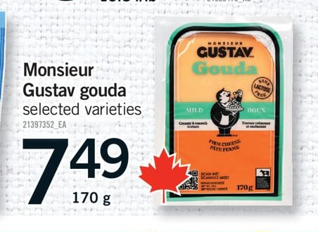 MONSIEUR GUSTAV GOUDA, 170 G
