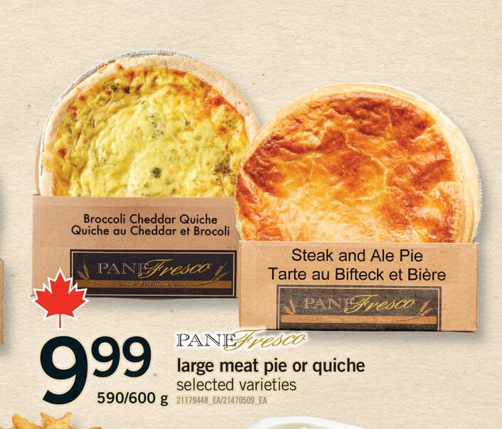 LARGE MEAT PIE OR QUICHE, 590/600 g