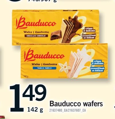 BAUDUCCO WAFERS, 142 G