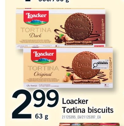 LOACKER TORTINA BISCUITS, 63 G