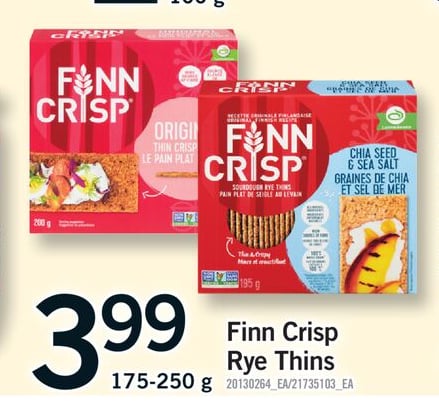 FINN CRISP RYE THINS, 175-250 G